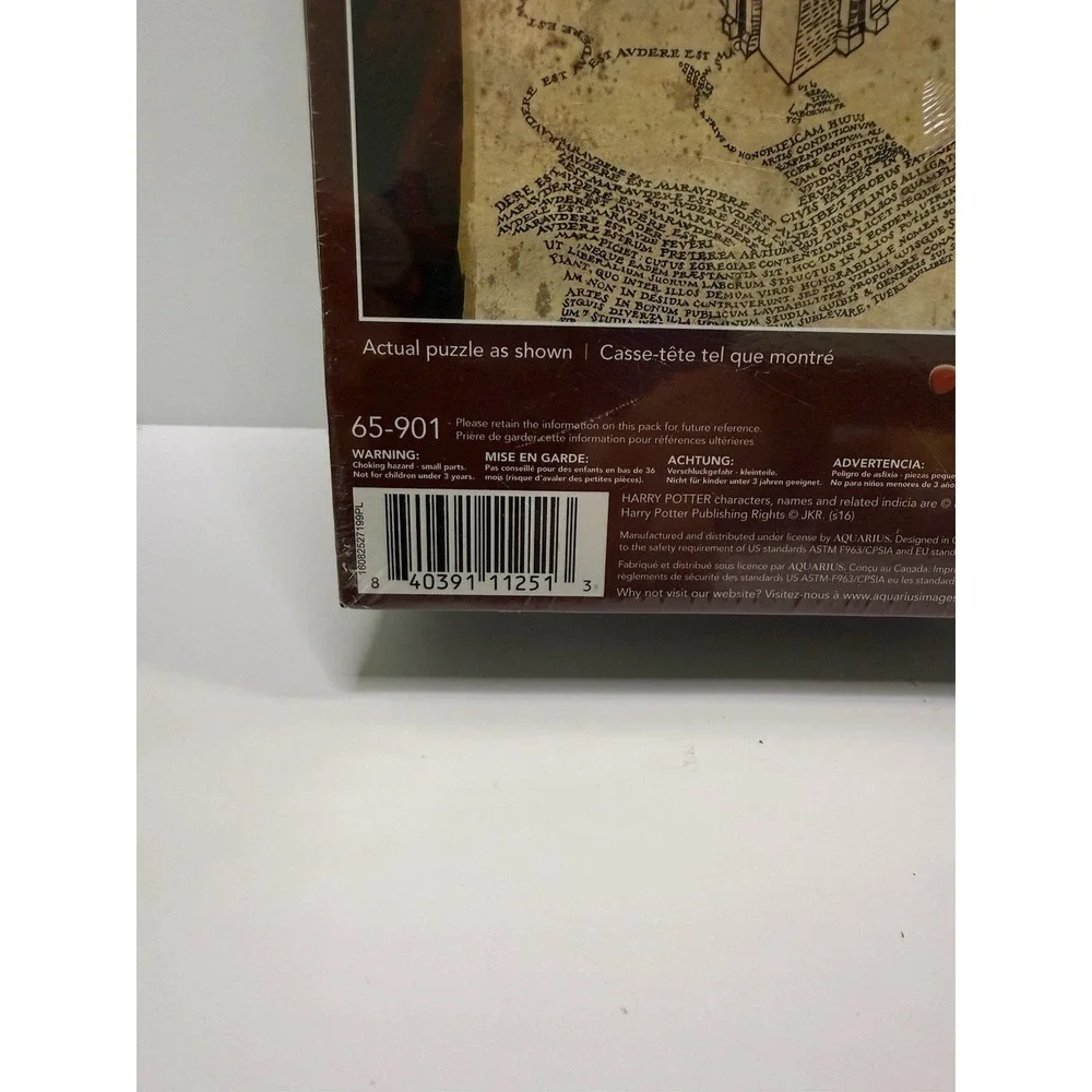Harry Potter Marauder's Map 1000 Piece Jigsaw Puzzle Aquarius 65-901 Sealed